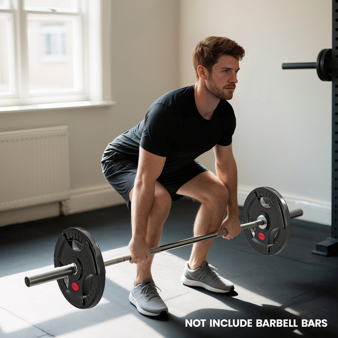 Olympic Weight Plate, 2"/5cm Weight Disc with Tri-Grips, 20kg Dumbbell
