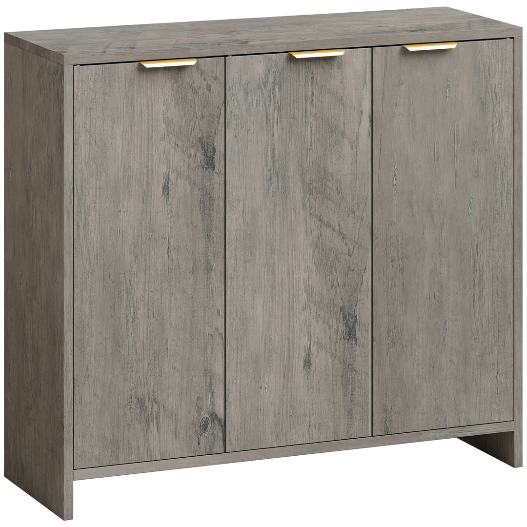 Sideboard Cabinet, Modern Storage Cabinet with 3 Doors and Adjustable 