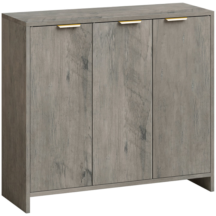 Sideboard Cabinet, Modern Storage Cabinet with 3 Doors and Adjustable 