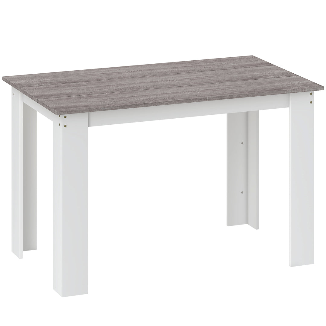 Dining Table for 4-6 People, Kitchen Table with Wood Effect for Dining