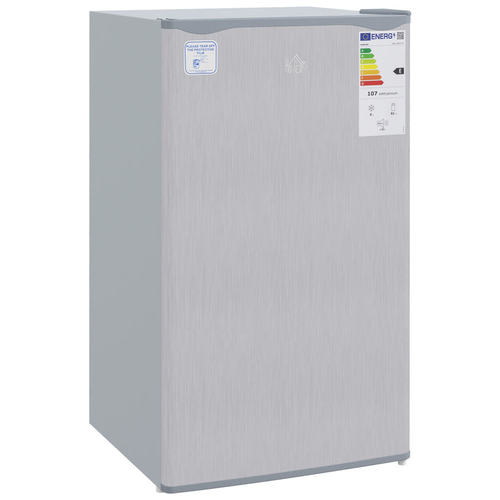 91 Litre Freestanding Under Counter Fridge Freezer, Small Fridge with Chiller Box, Adjustable Thermostat, 47.5cm Wide, Grey