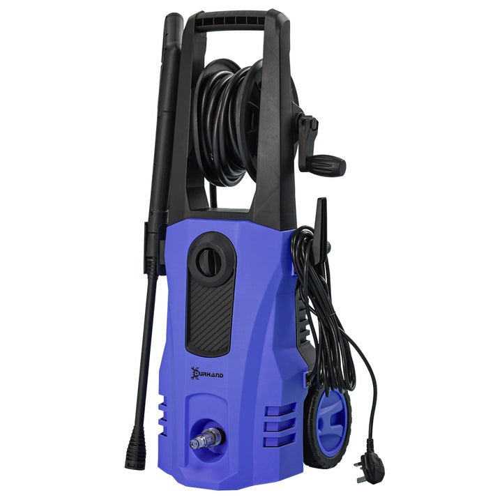 DURHAND 1800W High Pressure Washer, 150 Bar Pressure, 510 L/h Flow, High-Performance Portable Power Jet Wash Cleaner Blue