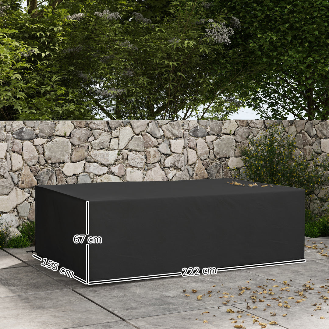 155 x 222cm Waterproof Furniture Cover - Black