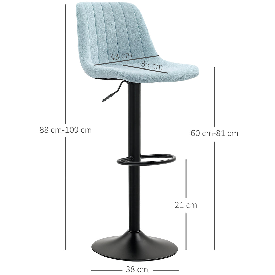 Set of Two Chenille-Feel Tub Bat Stools - Blue