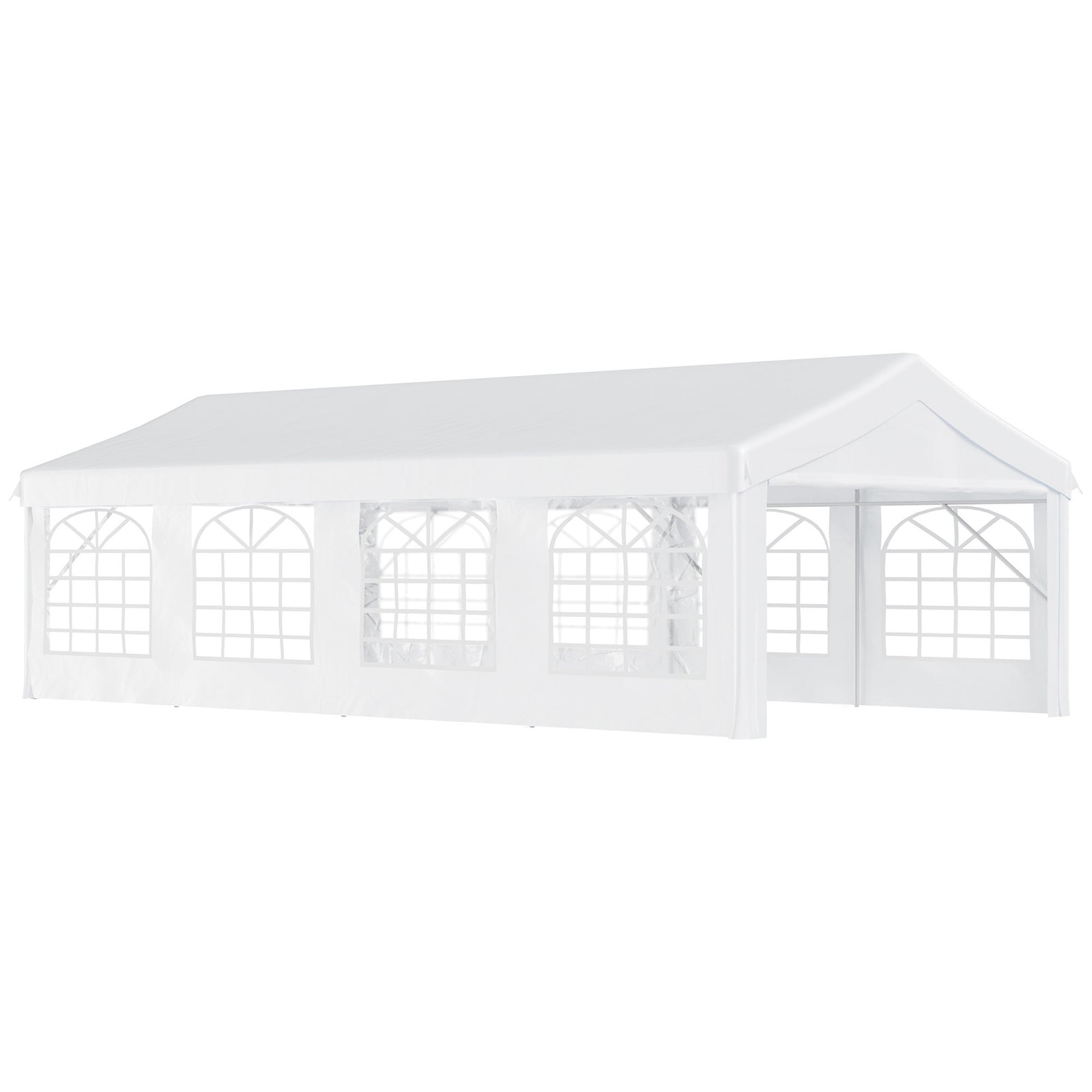 8m x 4m Garden Gazebo Marquee Party Tent Wedding Portable Garage Carport Event shelter Car Canopy Outdoor Heavy Duty Steel Frame Waterproof Rot Resistant