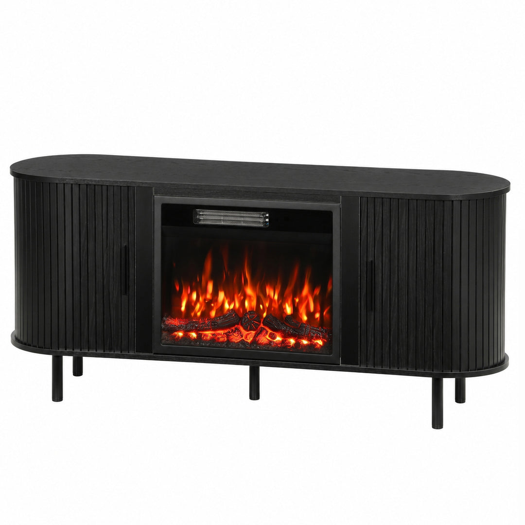 Electric Fireplace TV Stand for 70" TVs, 1800W Entertainment Center