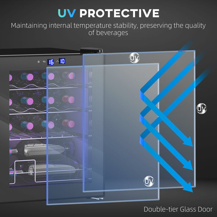 MCL 42L 16-Bottle Wine Cooler Fridge - Black