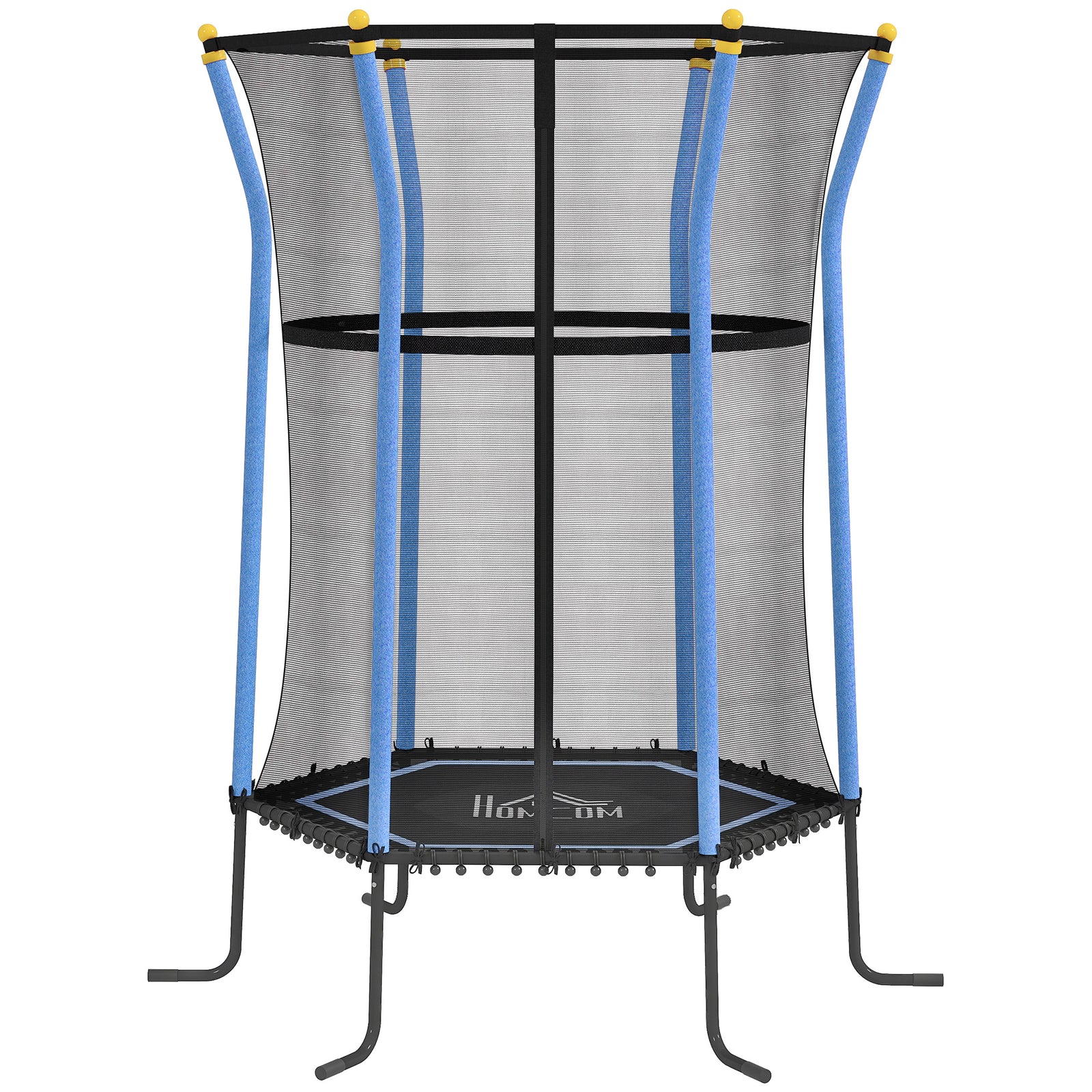 Kids Trampoline Mini Bouncer with Enclosure Safety Net For Ages 3-10 Years - Blue
