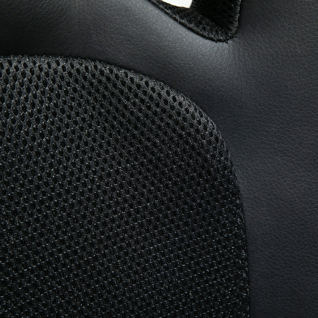 Office Chair Faux Leather Swivel Computer Desk Chair for Home Office with Wheels Armrests Black