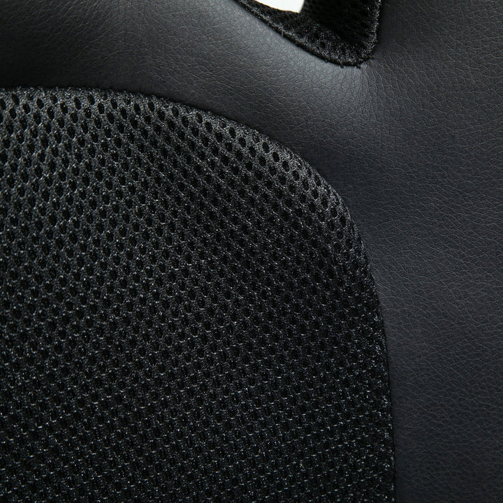 Office Chair Faux Leather Swivel Computer Desk Chair for Home Office with Wheels Armrests Black