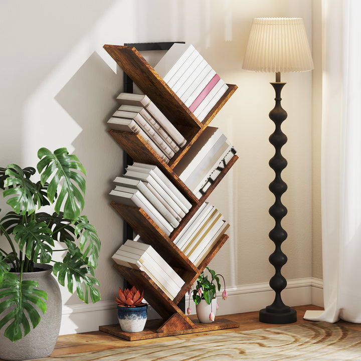 Six-Section Tree Bookcase - Wood-Effect