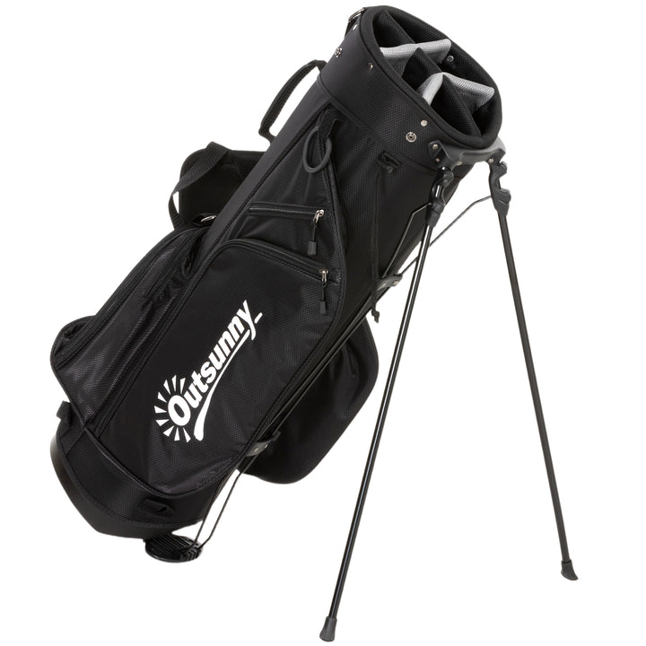 Golf Stand Bag 6 Way Full-Length Dividers, Waterproof Golf Bag with 5 