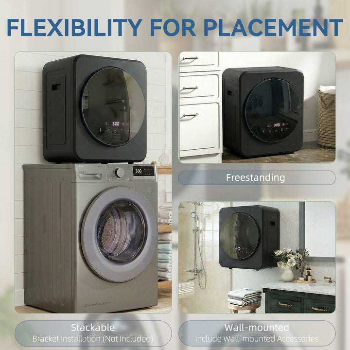 Vented Tumble Dryer, 4 kg Front Tumble Dryer with Stainless Steel Tub,