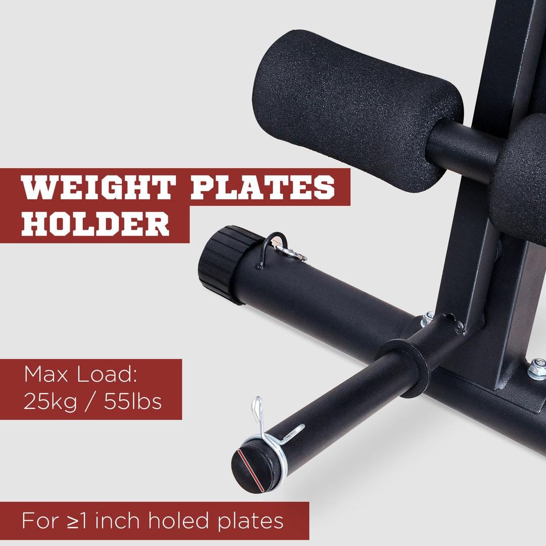 MCL Foldable Weight Bench, Adjustable Strength Training Sit Up Ab Bench, Incline/Decline, Red