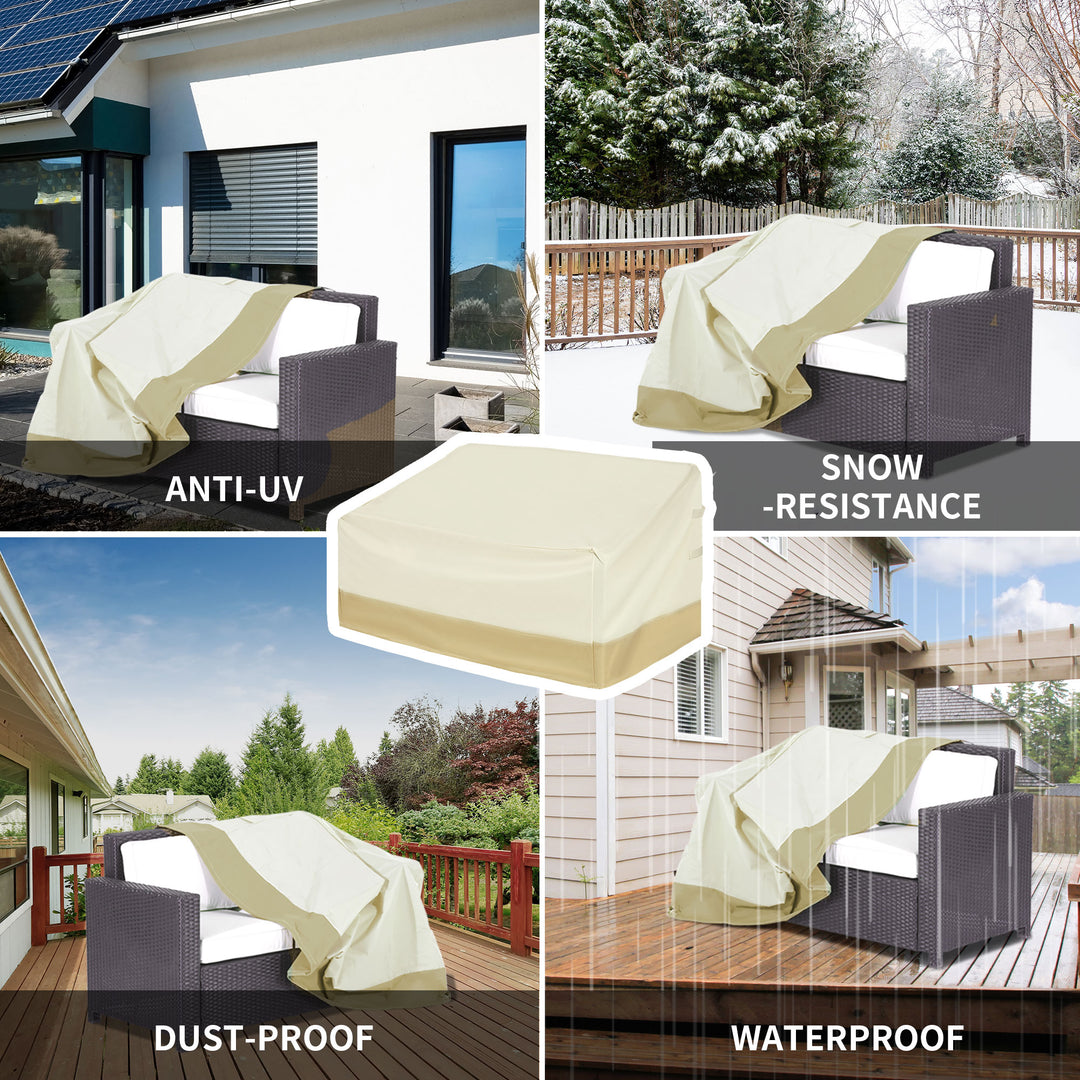 Outsunny Outdoor Furniture Cover for 3 Seat Rattan Chair, Waterproof 600D Oxford Cloth, 152 x 87 x 58-79 cm | Aosom UK