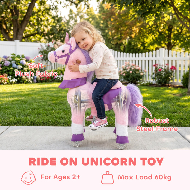 Ride on Horse Pedal Ride On Walking Horse Toy Rotatable Head Neighing - view 4