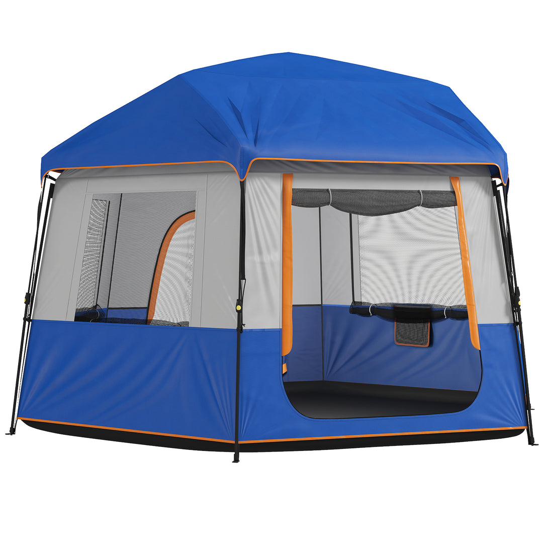 Cabin Tent Easy Setup 3000mm Waterproof Camping Tent 4 Person with Car