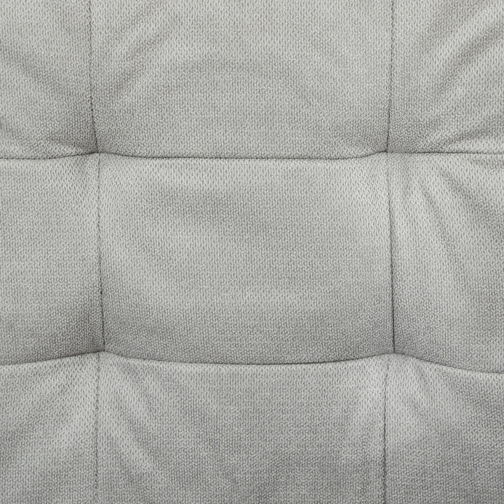 Modern 2 Seater Sofa with Hidden Storage, 117cm Tufted Cotton Couch with Wood Legs, Compact Loveseat for Living Room, Kitchen, Light Grey