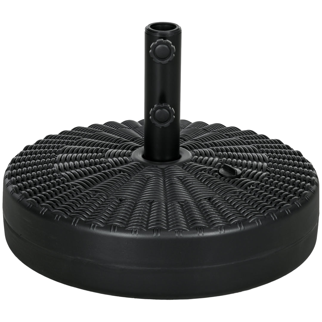 29kg Water/Sand Filled Rattan-Effect Parasol Base