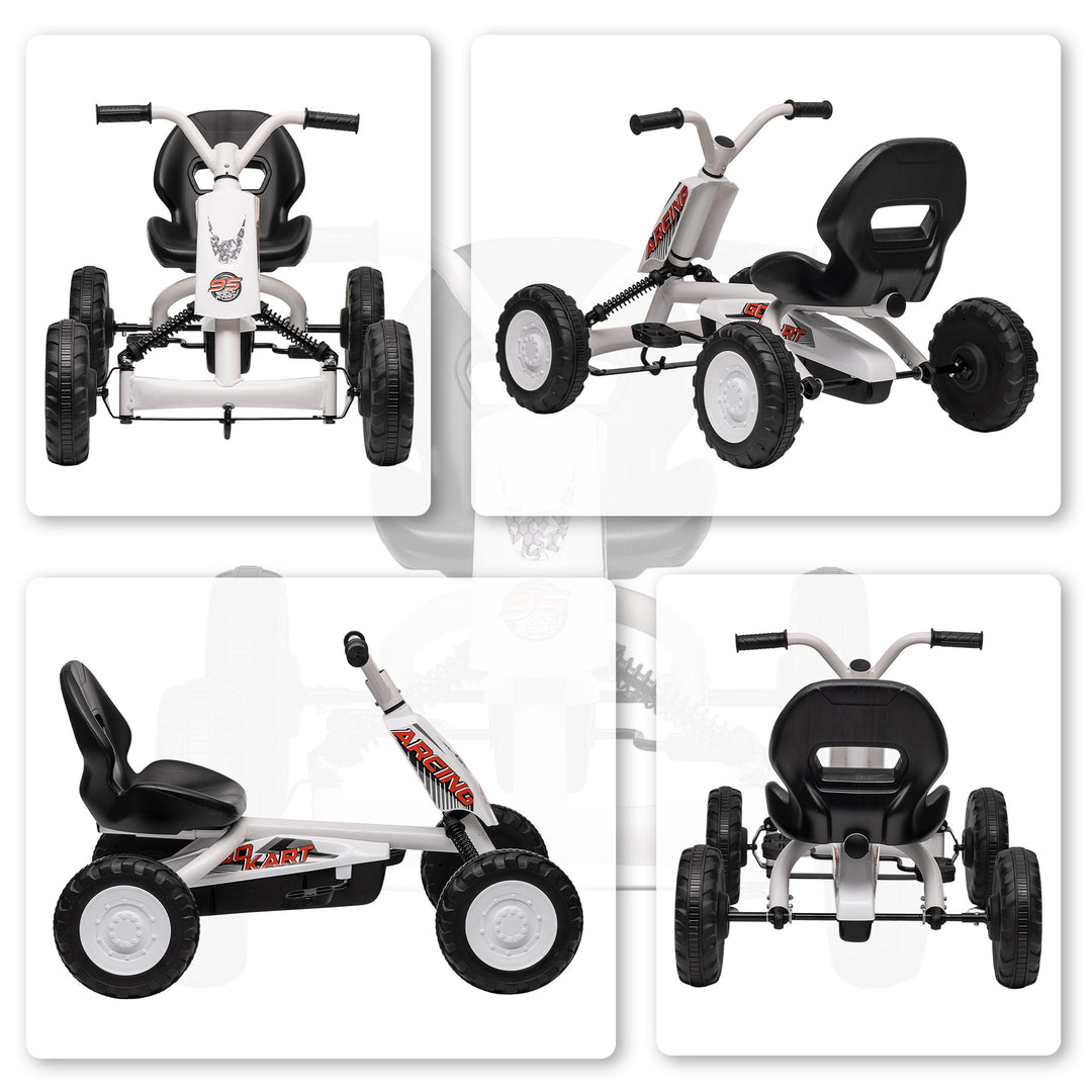 Kids Pedal Go Kart with Steel Frame, Sporty Design, for Ages 2-5 Years