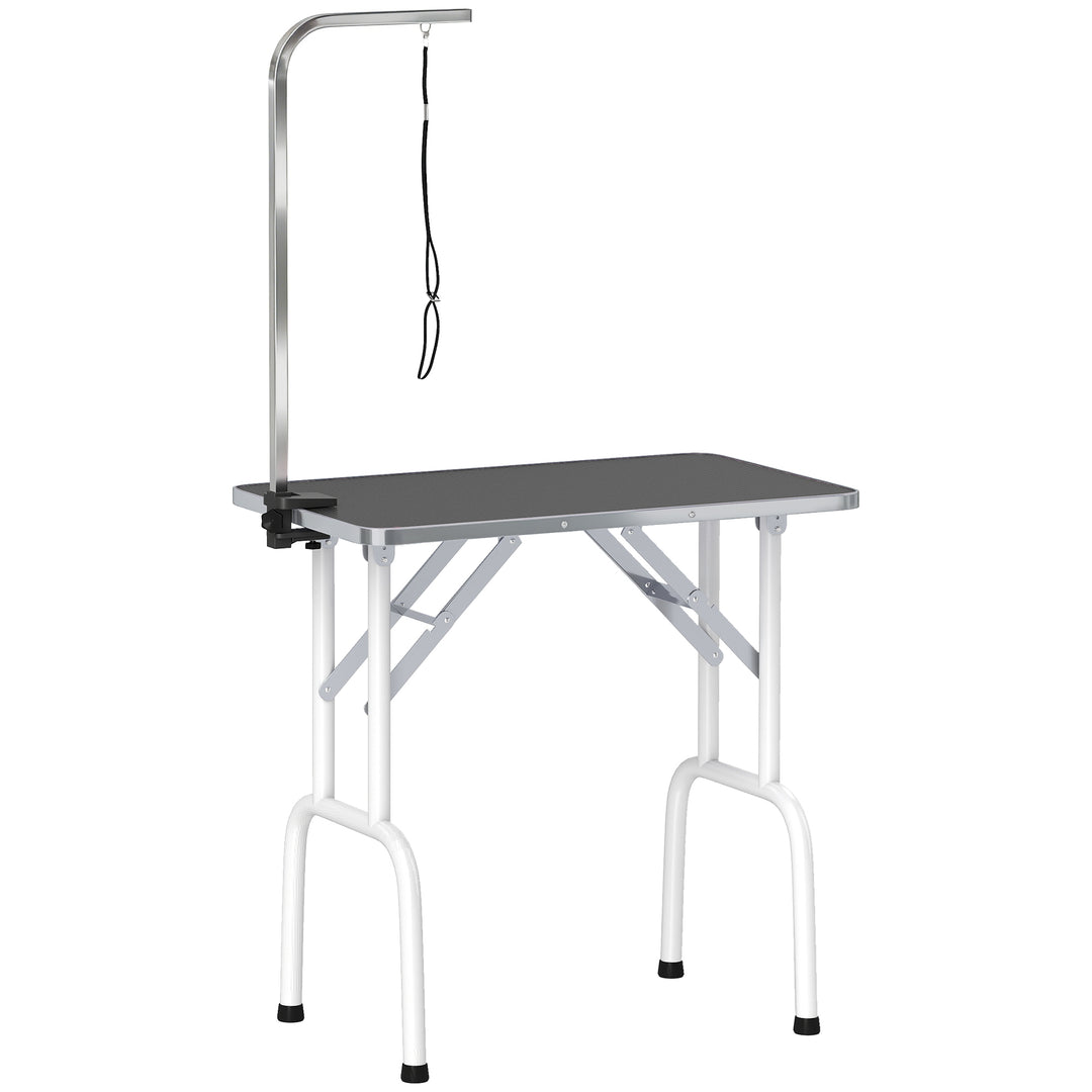 32" Foldable Dog Grooming Table Pet Drying Beauty Table Adjustable Fix