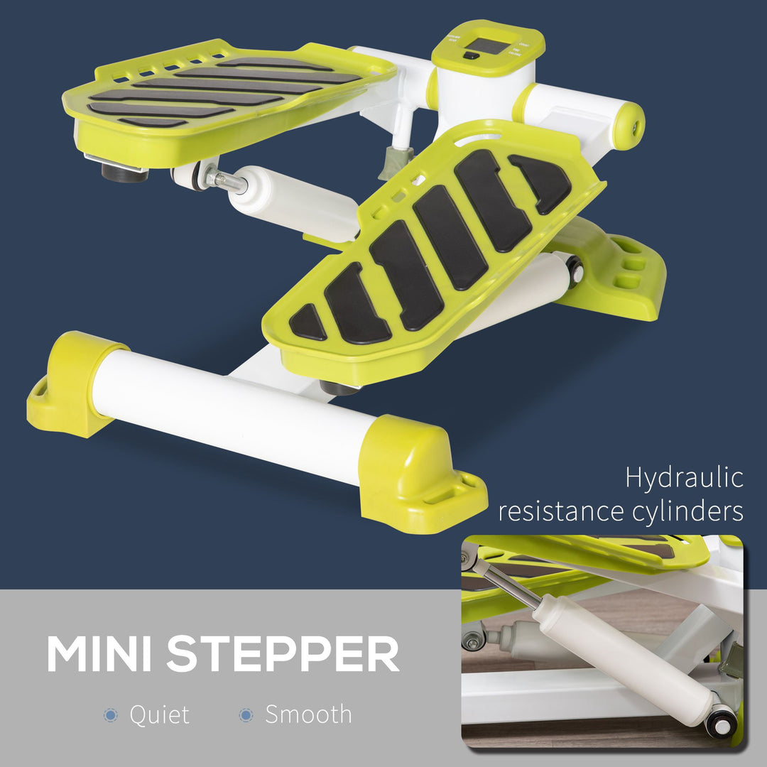 Portable Mini Stepper, Steppers for Exercise Workout with LCD Display Monitor, Anti-skid Foot Pedals for Home Gym Office, Yellow