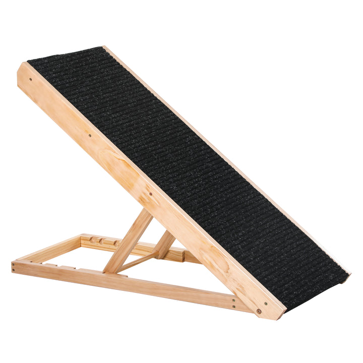 Dog Ramp, Foldable Pet Ramp with 4 Adjustable Heights, Non-Slip Finish