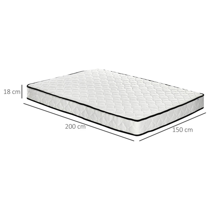 HOMCOM Luxury King Size Mattress, Pocket Sprung with Breathable Foam, Individually Wrapped Coils, 200x150x18cm, White