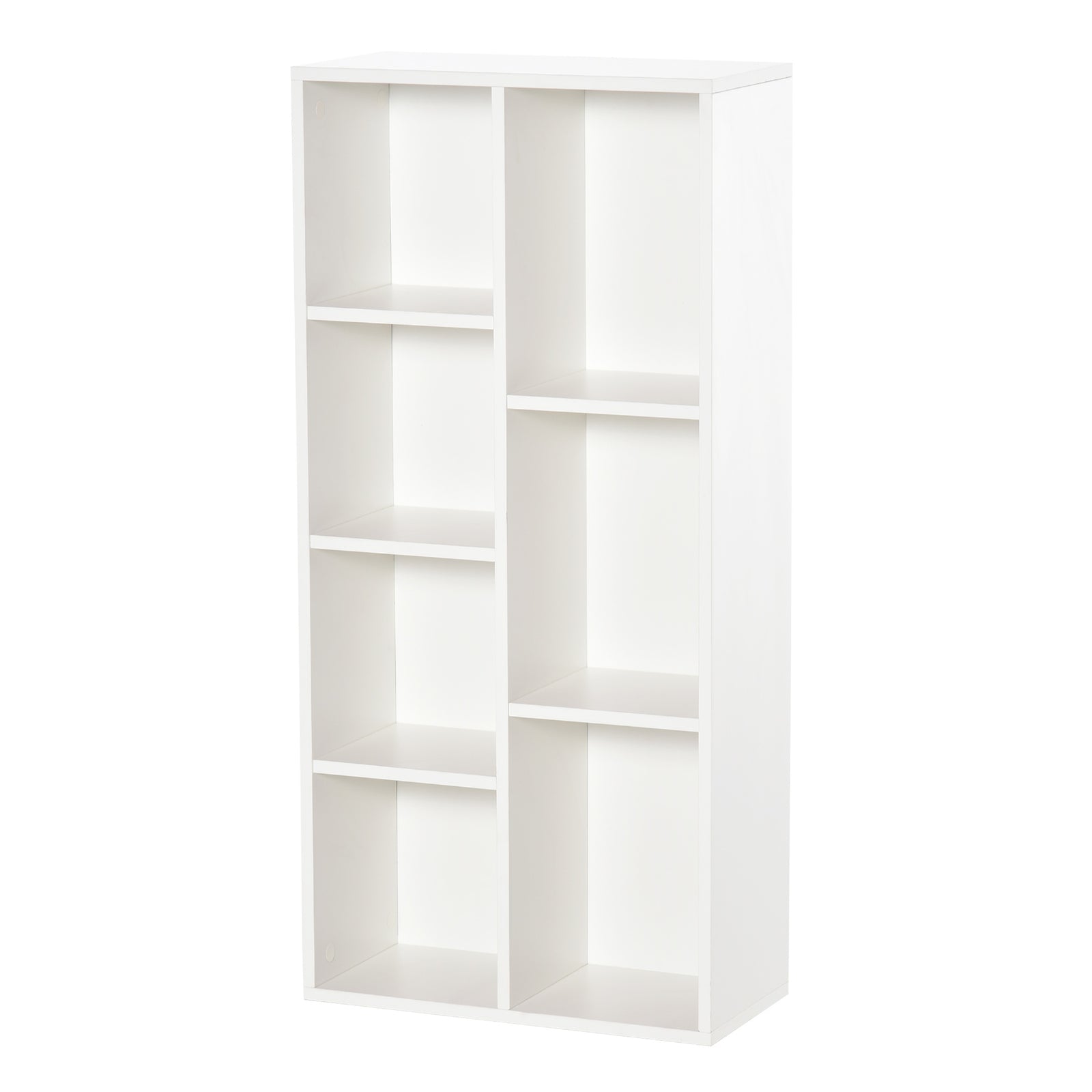 Seven-Cube Bookcase - White Wood Effect