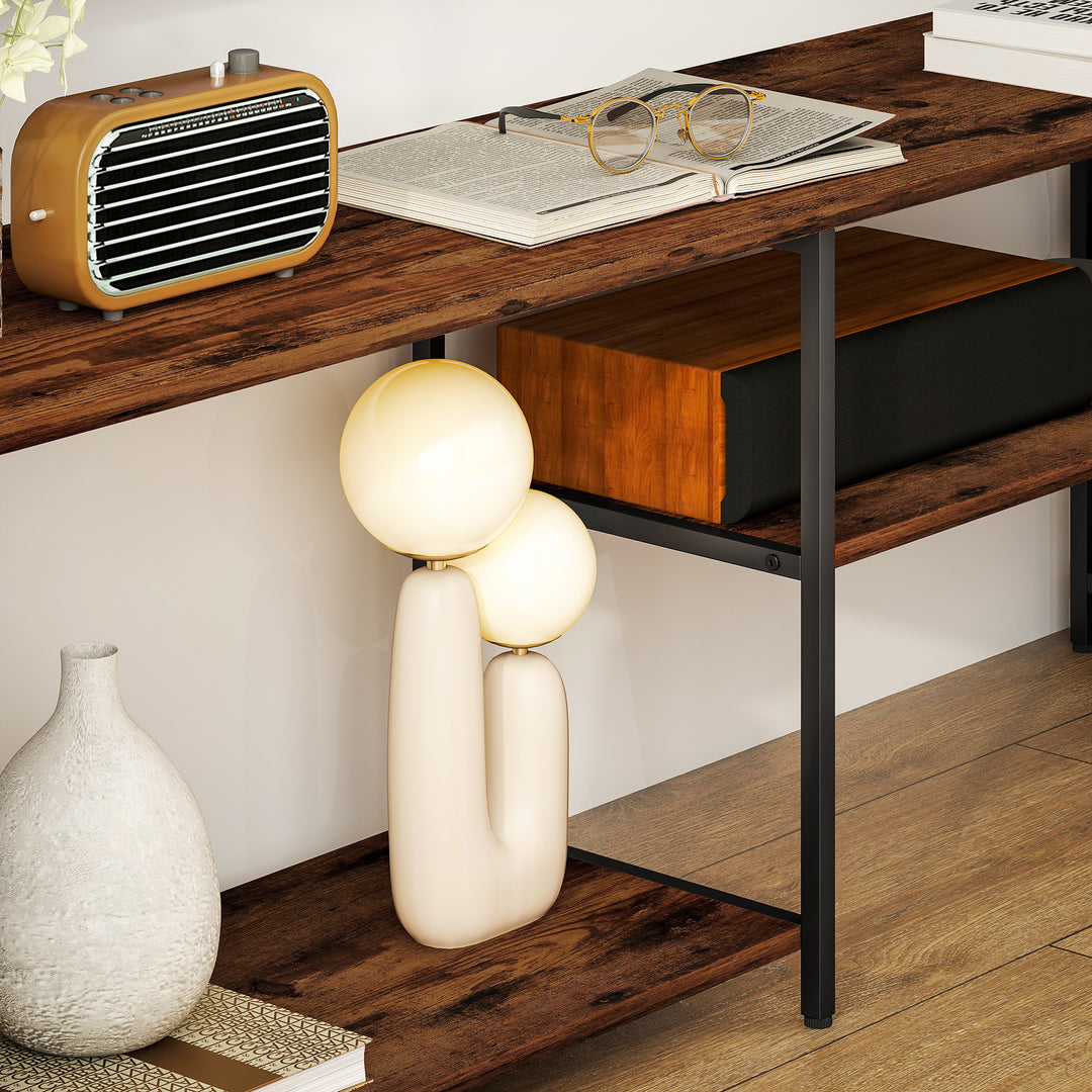 TV Unit for TVs up to 55 Inches, Industrial TV Stand with Storage Shelves, Entertainment Centre for Living Room, Bedroom
