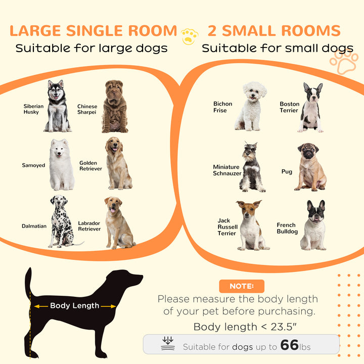 Dog Crate Furniture for Small and Large Dogs, with Movable Divider - White