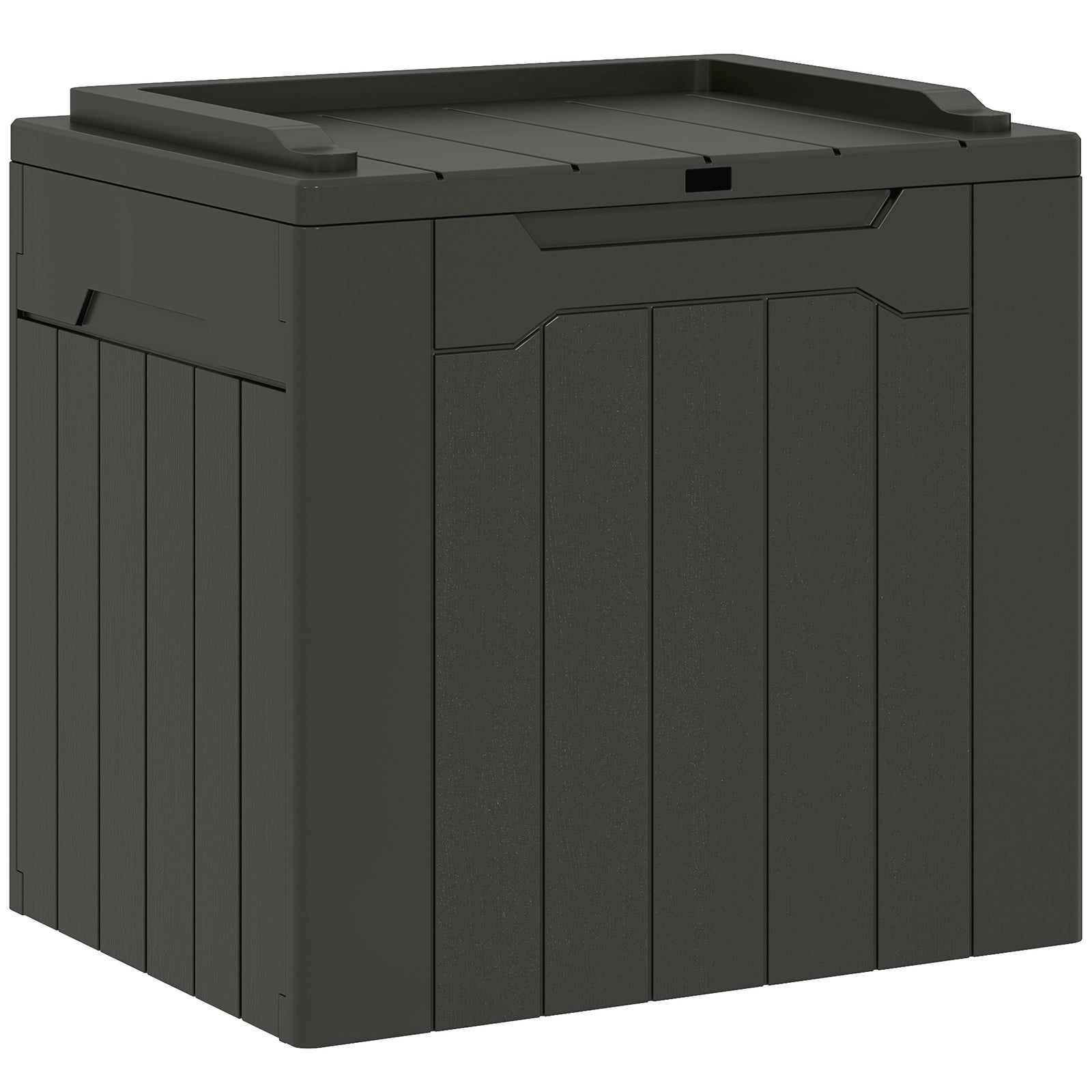 107 L Plastic Storage Chest with Lid - Charcoal Grey