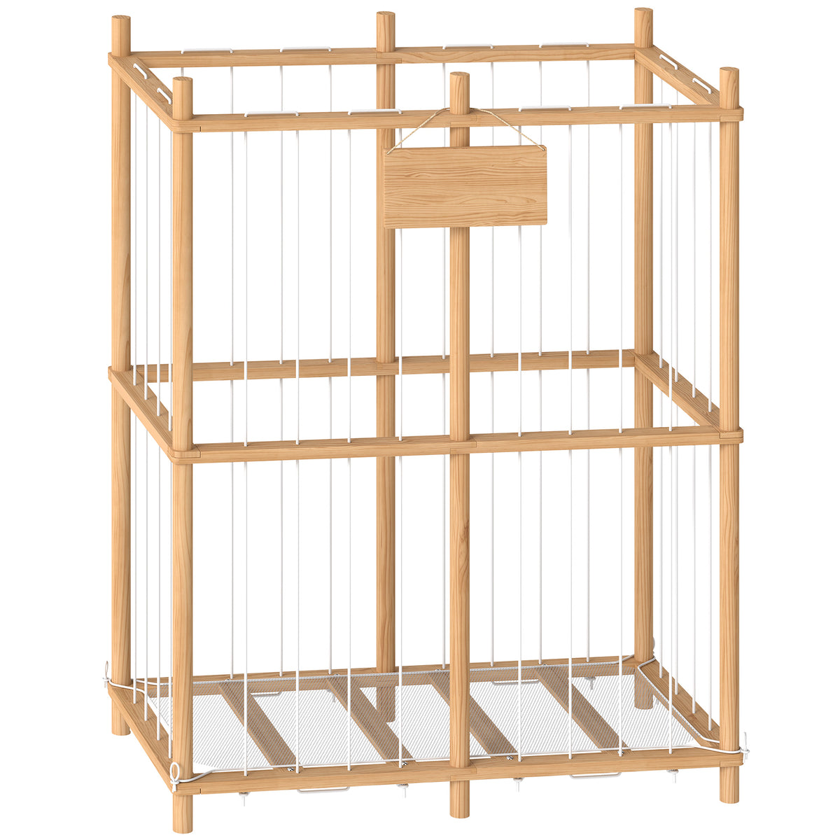 Stuffed Animal Storage Organiser, Wooden Storage Zoo with Rounded