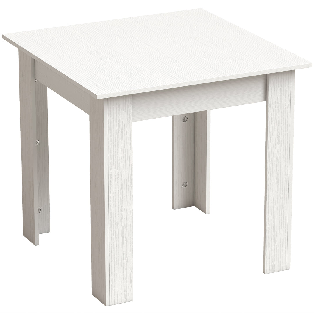 Square Dining Table, Modern Small Dining Table with Wood Effect, Space