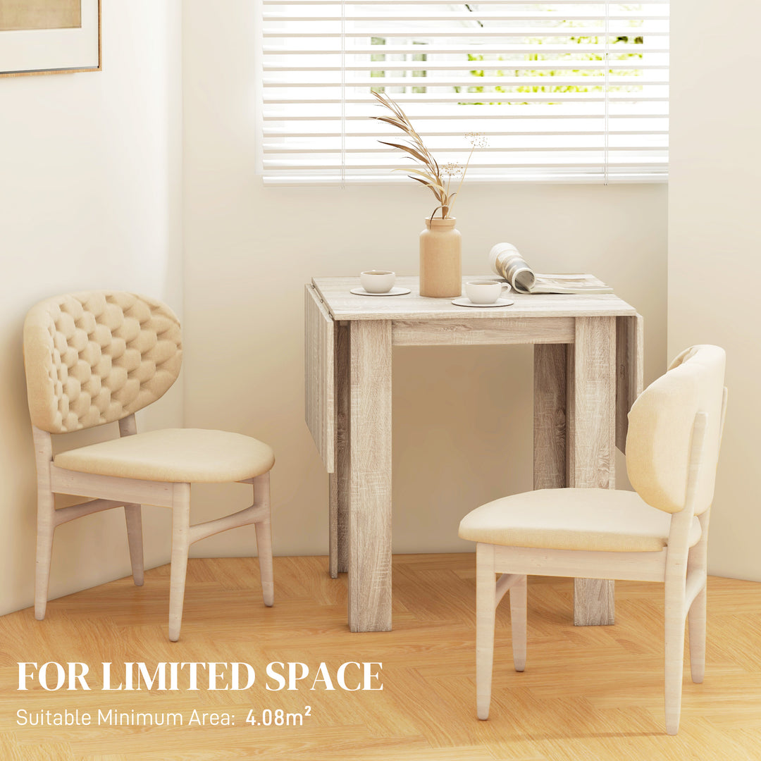 Four-Seater Drop Leaf Dining Table - Wood Effect