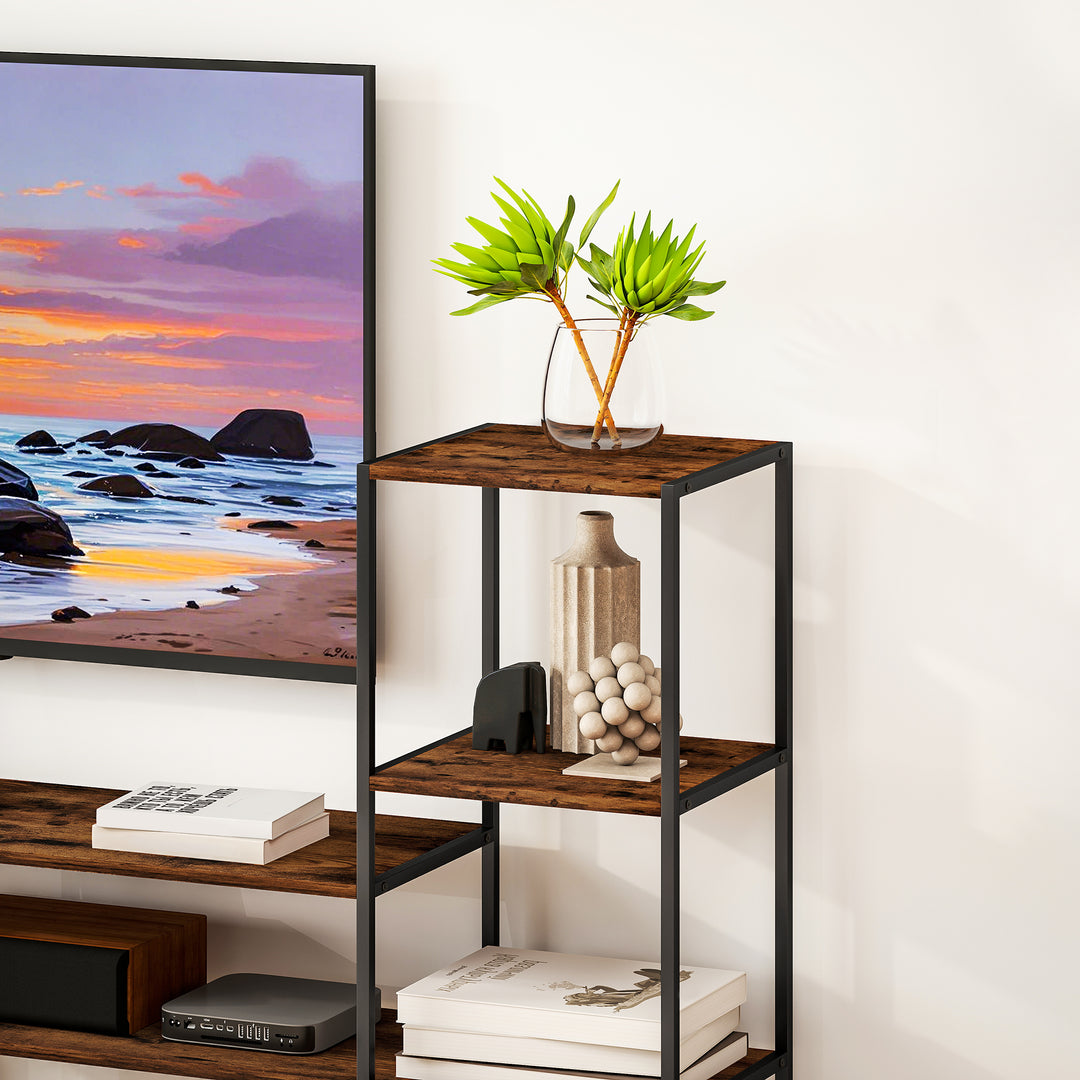 TV Unit for TVs up to 60 Inches, Industrial TV Stand with Storage Shelves, Entertainment Centre for Living Room, Bedroom