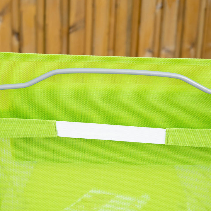 MCL Folding Sun Lounger, Outdoor Chaise Lounge Recliner with Pillow and 7 Adjustable Backrest for Lawn, Garden