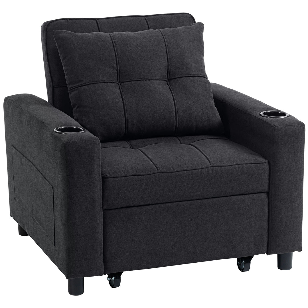 3-in-1 Single Sofa Bed, Convertible Sleeper Chair Bed