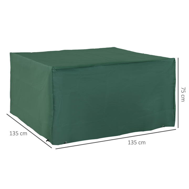 Outsunny UV Rain Protective Rattan Furniture Cover Cube Design Cover for Wicker Rattan Garden 135x135x75cm