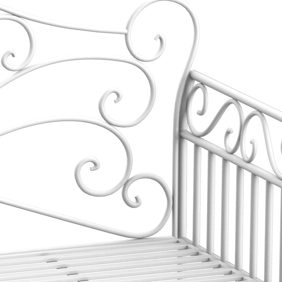 Heavy-Duty Garden Bench-White