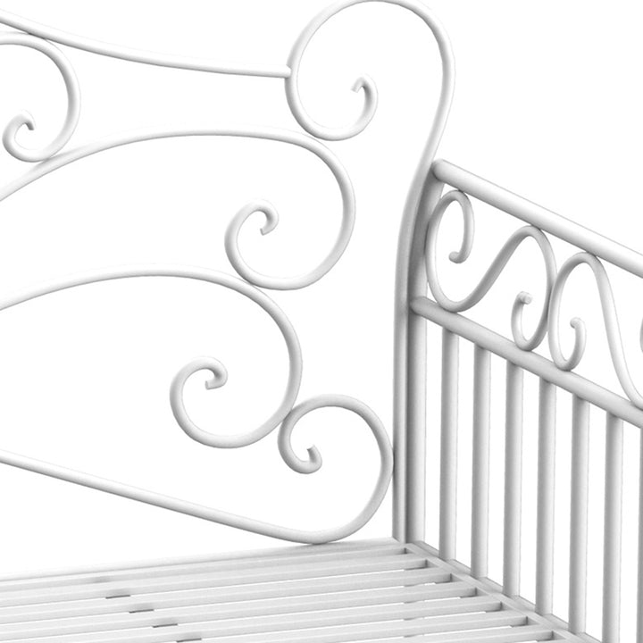 Heavy-Duty Garden Bench-White