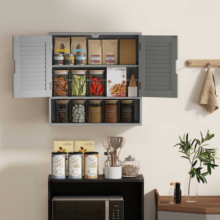 Bathroom Cabinet, Wall Mounted Storage Cabinet with Adjustable Shelves