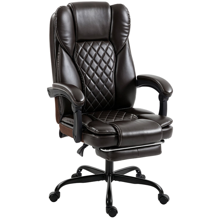 Executive Home Office Chair Reclining Function Footrest Computer Desk 