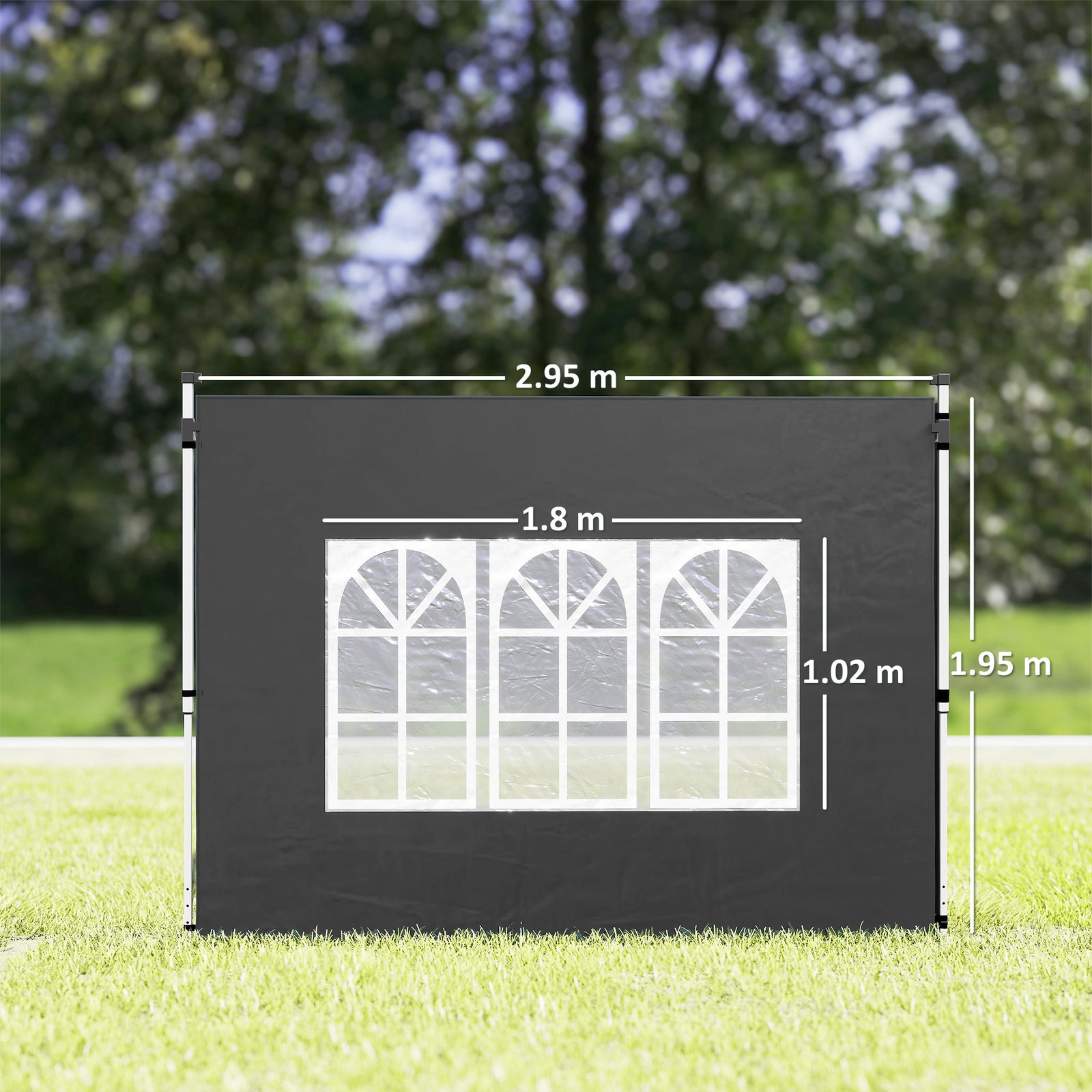 Gazebo Side Panels, Sides Replacement with Window for 3x3(m) or 3x4m P