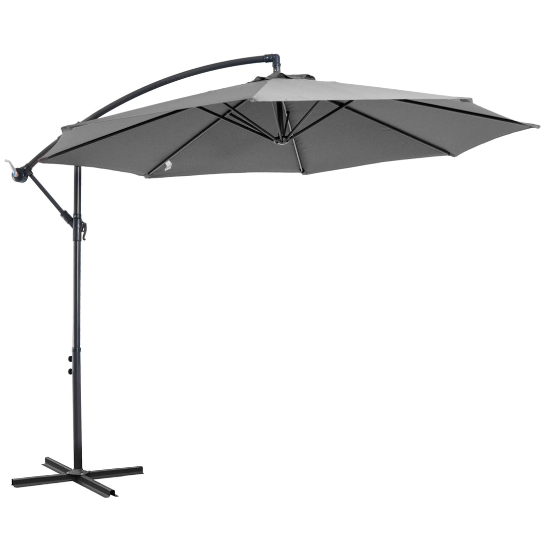 Cantilever Umbrella Parasol Hanging Banana Steel Dark Grey 3M Patio