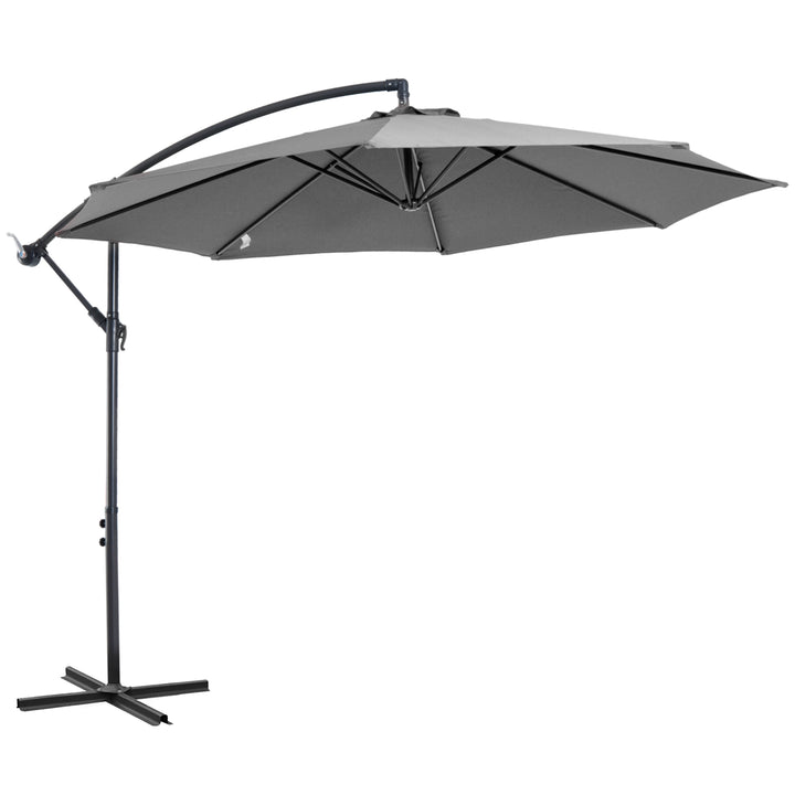 Cantilever Umbrella Parasol Hanging Banana Steel Dark Grey 3M Patio