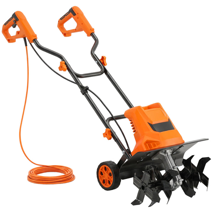 1500W Electric Garden Tiller w/Foldable Handle, 40cm Working Width, 20