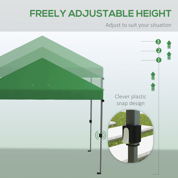 3 x 3m Pop-Up Gazebo, with Accessories - Green