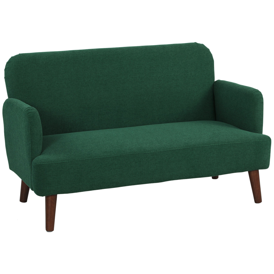 Velvet Feel Fabric 2 Seater Sofa, Small Sofa Loveseat with 21cm Thick 