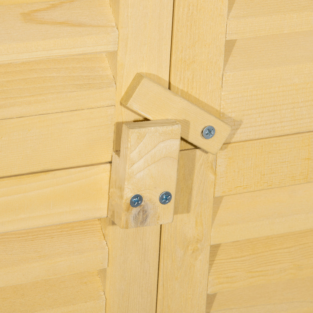 MCL 87 x 47 x 160cm Wooden Garden Shed, Sheds & Outdoor Storage with Asphalt Roof and 2 Lockable Doors, Natural